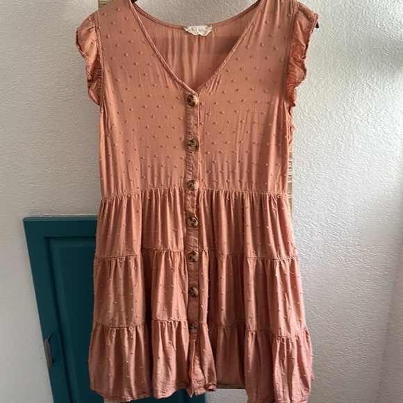 Altar’d State midi Dress size medium. Dusty peach. Style EM5991 - Picture 2 of 12